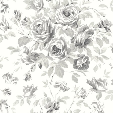 Manhattan Comfort Glendale Manon Charcoal Rose Stitch 33 ft L X 205 in W Wallpaper BR4072-70026